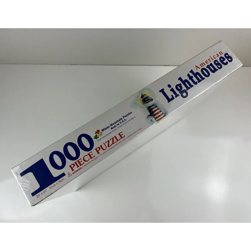 White Mountain Puzzles American Lighthouse 1000 pcs Jigsaw Puzzle New Sealed